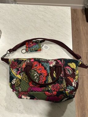 Vera Bradley Multicolor Floral Quilted purse& matching wallet-both new with tags